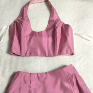 Vintage Millennium 2000/Y2K Prom Jessica McClintock Halter and Skirt